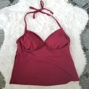 4/$25 Merona Deep Red Halter Swim Top Medium